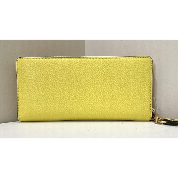 New Michael Kors Jet Set Large Travel Continental wallet Leather Sunshine - Picture 5 of 5